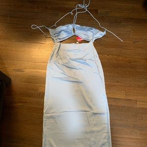 Baby Blue Maxi Wedding Guest Dress